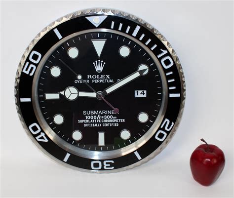 submariner rolex wall clock|rolex dealer wall clock.